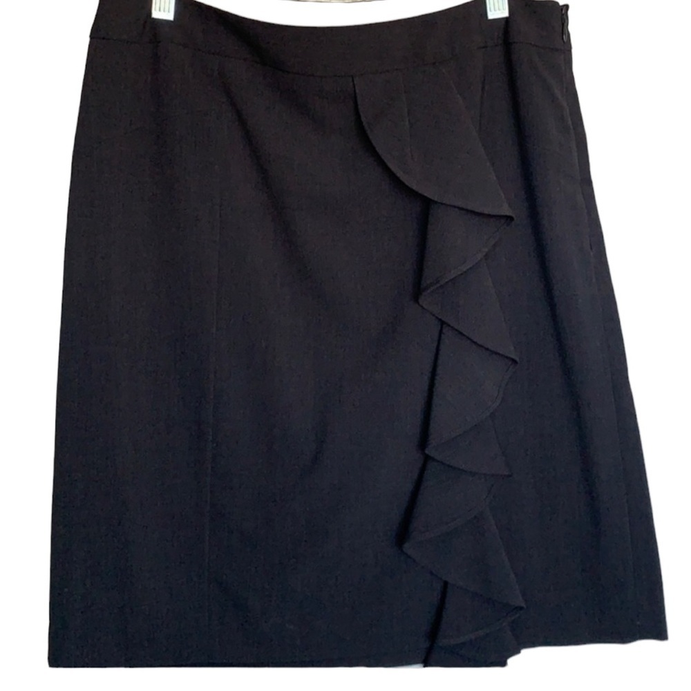Adrienne vittadini black office work skirt size 8
